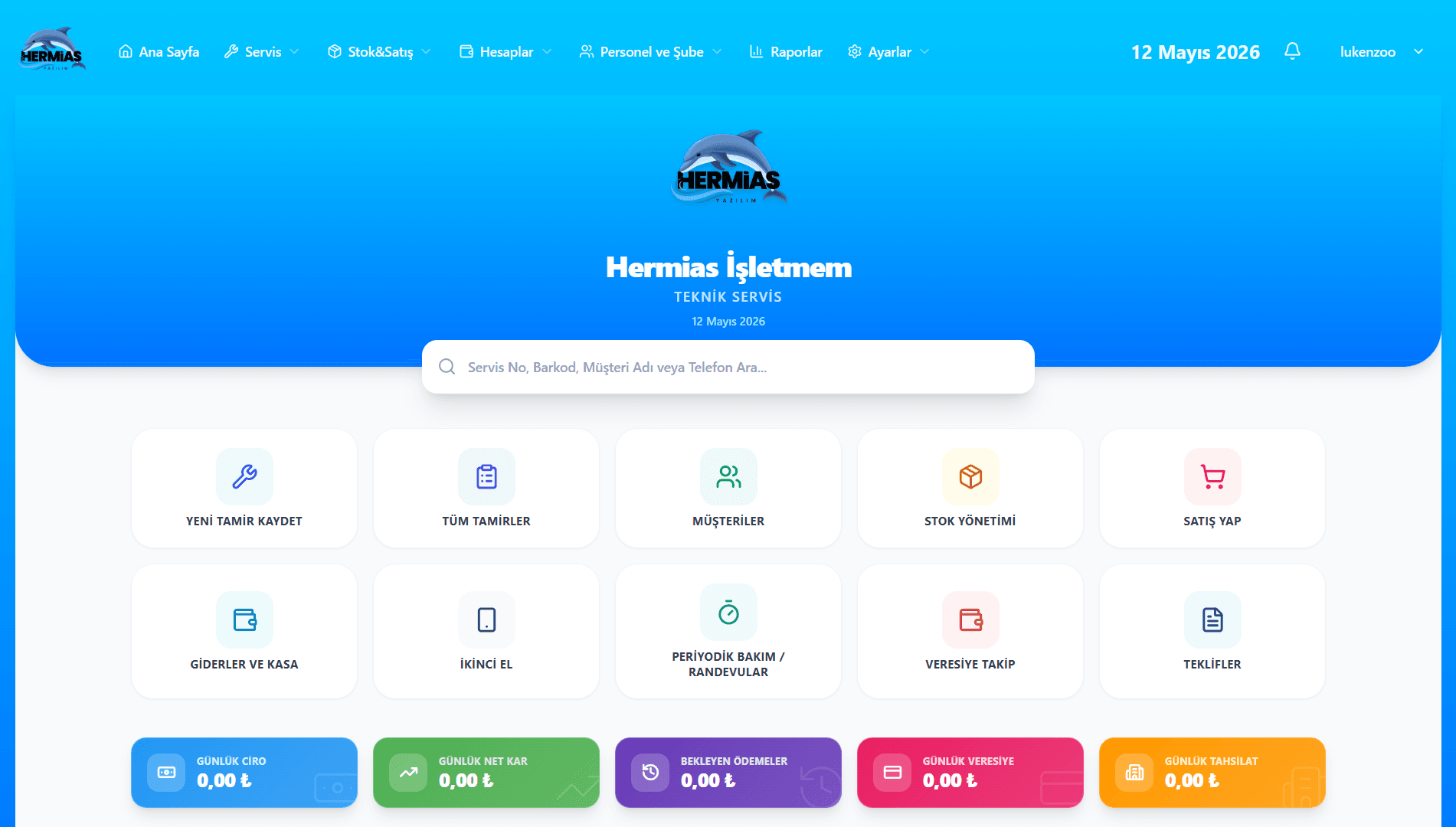 Hermias Yazılım uygulama ekranı